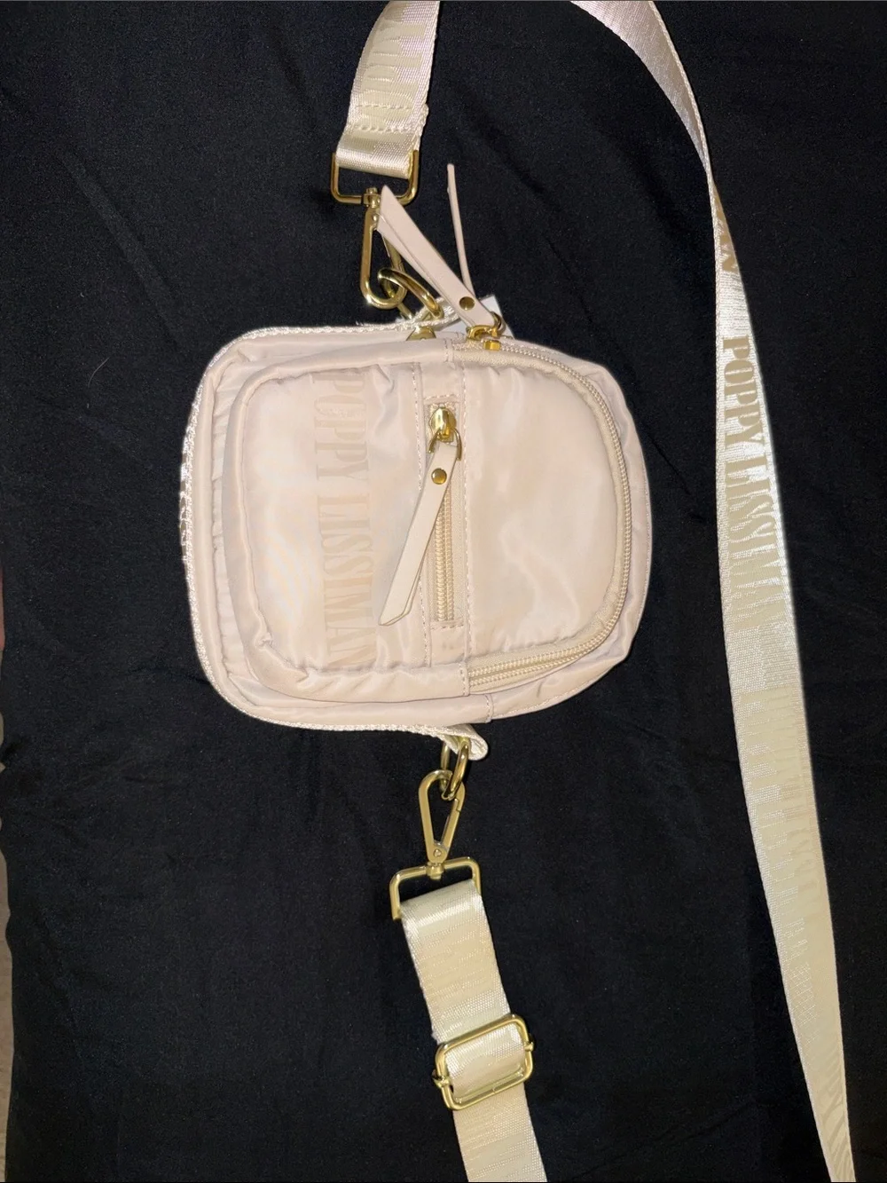 Poppy Lissiman Quilted Crossbody Pouch with Gold Hardware